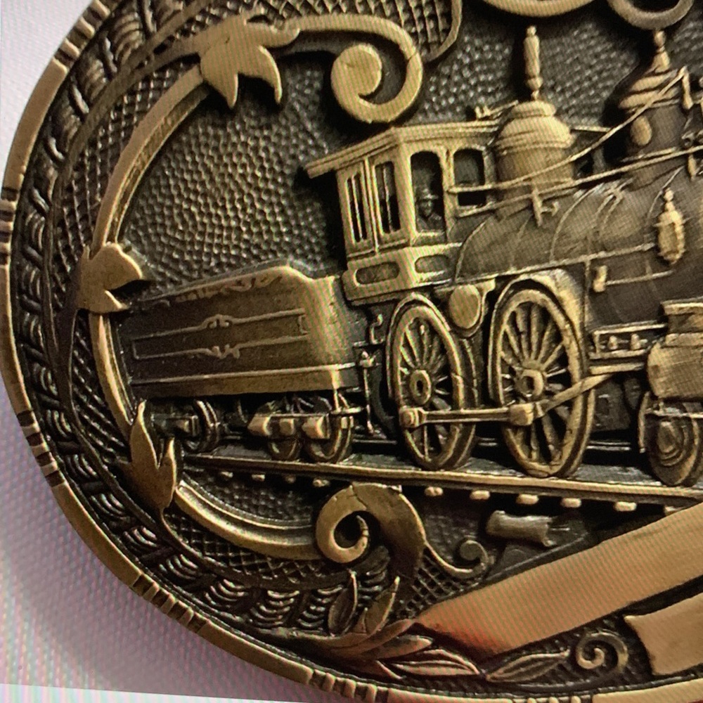Award Design Medals Vintage Locomotive Belt Buckle - Picture 6 of 10